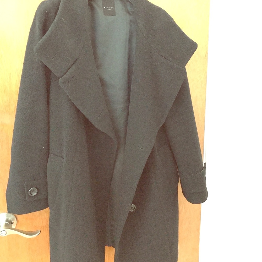 Winter black coat cute style
